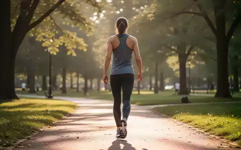 Eine Person in Sportkleidung geht auf einem sonnigen Weg in einem Park, symbolisierend Bewegung und Genesung nach Krebs. - Foto: über boerse-global.de