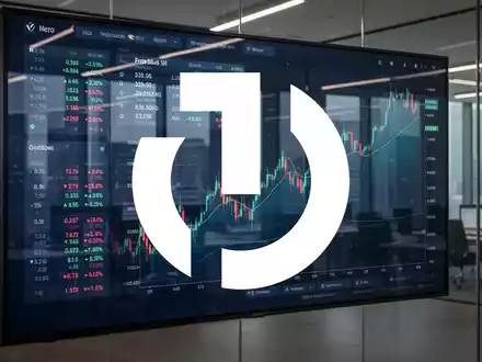 Ein digitaler Bildschirm zeigt Finanzdaten und einen steigenden Börsenkurs, reflektierend eine moderne Büroumgebung. - Foto: über boerse-global.de