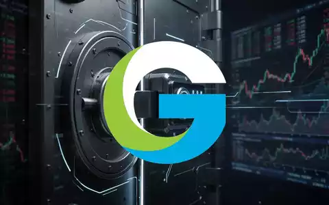 Ein stilisiertes, digitales Schloss schließt sich vor einem unscharfen Hintergrund aus Finanzdaten, das eine Privatisierung symbolisiert. - Foto: über boerse-global.de