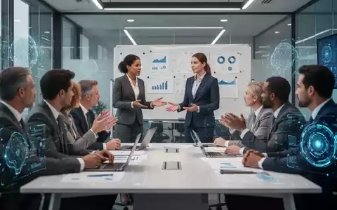 Führungskräfte in einem modernen Büro, die an einem Business-Coaching teilnehmen, mit einem Coach und strategischen Visualisierungen. - Foto: über boerse-global.de