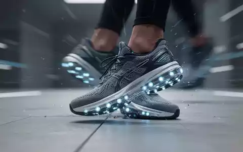 Nahaufnahme eines Fußes in einem Hightech-Sportschuh mit sichtbaren sensorischen Noppen an der Sohle, der auf einer strukturierten Oberfläche steht. - Foto: über boerse-global.de