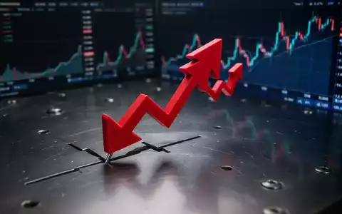 Eine rote, nach unten zeigende Börsenpfeilspitze, die eine dunkle, metallische Oberfläche durchbohrt, mit angedeuteten digitalen Diagrammen im Hintergrund. - Foto: über boerse-global.de