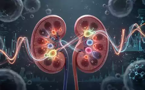 Nahaufnahme von Nierenzellen mit leuchtenden Biomarkern, die wissenschaftliche Forschung und präzisionsmedizinische Diagnostik symbolisieren. - Foto: über boerse-global.de