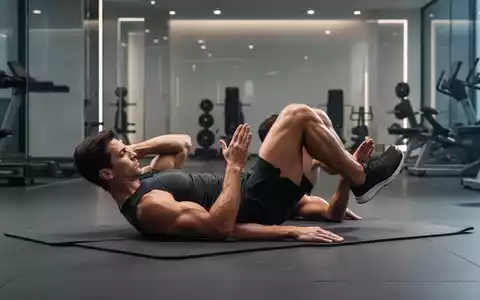 Eine Person führt die 'Dead Bug'-Übung auf einer Matte in einem modernen Fitnessstudio aus, um die Rumpfstabilität zu trainieren. - Foto: über boerse-global.de