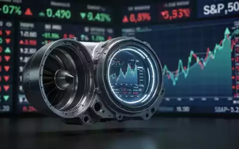 Eine stilvolle Darstellung eines modernen Luft- und Raumfahrtbauteils, das Stärke und Präzision symbolisiert, mit einem angedeuteten Finanzdiagramm im Hintergrund. - Foto: über boerse-global.de