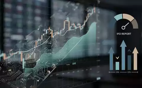 Eine stilisierte Darstellung des DAX-Index mit Elementen, die Mikrochips und Wirtschaftsdaten symbolisieren. - Foto: über boerse-global.de