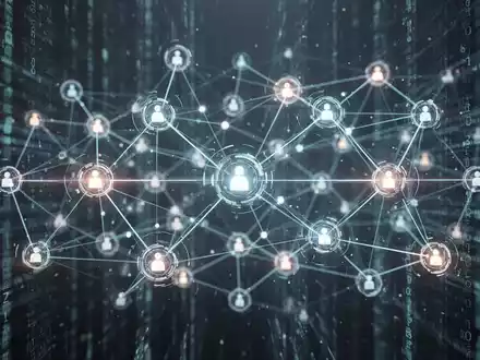 Abstract network of glowing nodes and lines representing interconnected AI agents and automated workflows, symbolizing enterprise automation and complex digital systems. - Foto: über boerse-global.de