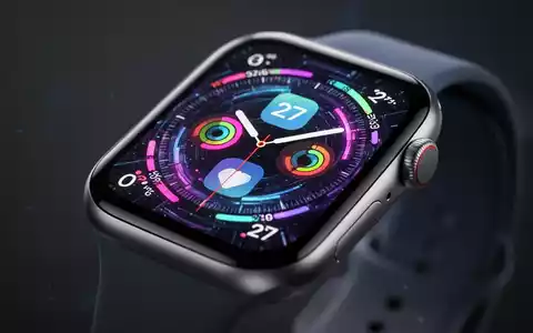 A close-up of an Apple Watch face showing the watchOS 27 interface with colorful app icons and health data. - Foto: über boerse-global.de