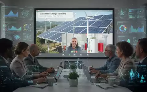 Menschen nehmen an einem Online-Seminar teil, das sich mit nachhaltigen Energielösungen und digitaler Sicherheit befasst. - Foto: über boerse-global.de