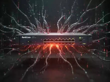 A glowing network firewall device with digital tendrils, symbolizing data exfiltration and a cyber threat. - Foto: über boerse-global.de