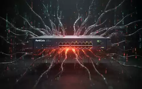 A glowing network firewall device with digital tendrils, symbolizing data exfiltration and a cyber threat. - Foto: über boerse-global.de
