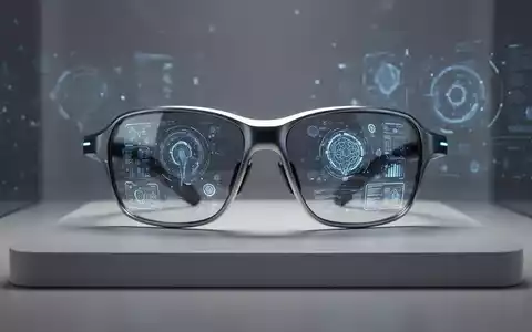 Close-up of modern smart glasses on a clean display, with subtle digital light effects suggesting AI and connectivity. - Foto: über boerse-global.de