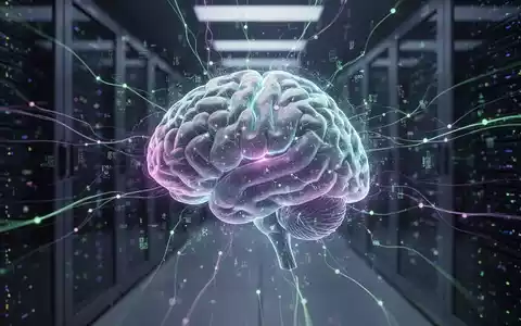 Ein stilisiertes, futuristisches digitales Gehirn oder Netzwerkknoten, umgeben von abstrakten Datenströmen und verbundenen Linien, symbolisiert KI-Zusammenarbeit. - Foto: über boerse-global.de