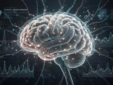 Ein stilisiertes Gehirn mit leuchtenden neuronalen Pfaden, überlagert von medizinischen Diagrammen, symbolisiert medizinische Forschung und Innovation. - Foto: über boerse-global.de