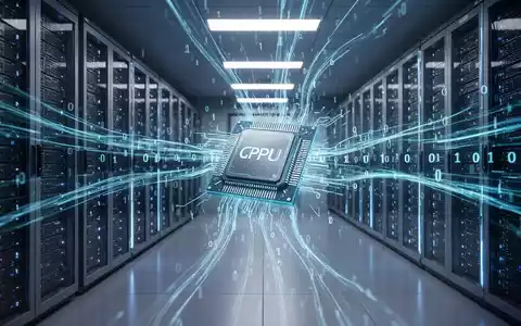 A stylized image of a server room with blue light, representing high-performance computing, CPUs, and GPUs. - Foto: über boerse-global.de