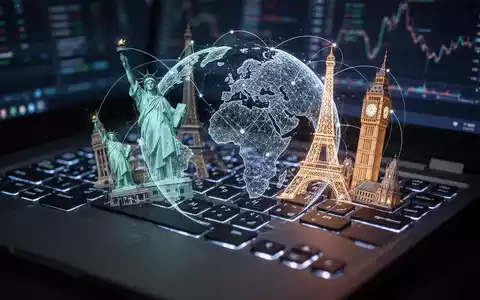 Close-up of a laptop keyboard with glowing keys and an abstract wireframe globe connecting global landmarks, symbolizing Excel esports. - Foto: über boerse-global.de