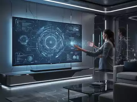 A person interacting with a TCL television displaying a sophisticated AI interface, representing Google Gemini integration. - Foto: über boerse-global.de