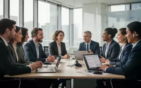 Eine vielfältige Gruppe von Fachleuten diskutiert in einem modernen Konferenzraum über Inklusion am Arbeitsplatz. - Foto: über boerse-global.de