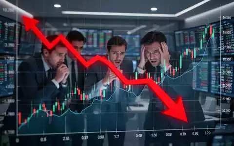 Ein fallender Börsenkursgraph mit einem roten Abwärtspfeil, der einen Kursrückgang von 9 Prozent auf 5,32 Euro symbolisiert. - Foto: über boerse-global.de
