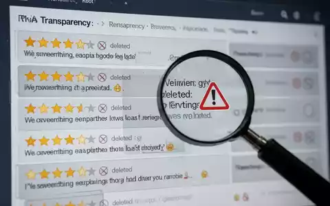 Eine digitale Benutzeroberfläche mit Sternbewertungen und Rezensionstexten, einige davon ausgegraut oder als gelöscht markiert. - Foto: über boerse-global.de