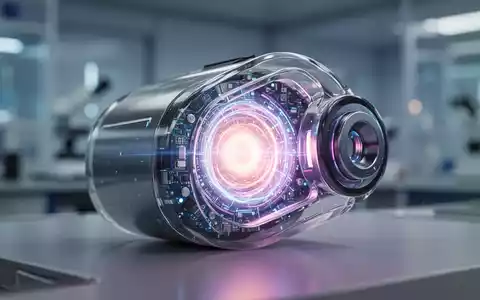 Nahaufnahme einer futuristischen Batteriezelle, die im Inneren leuchtet und komplizierte Komponenten offenbart. - Foto: über boerse-global.de