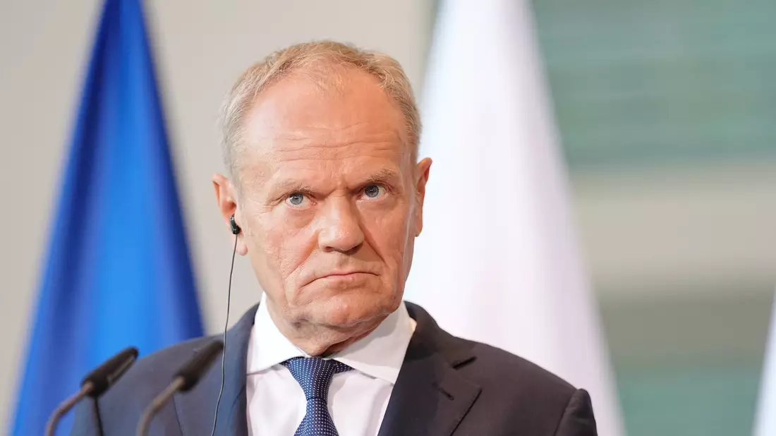 Polens Ministerpräsident Donald Tusk beim Treffen mit den Staats- und Regierungschefs aus Deutschland, Frankreich, Großbritannien und Italien in Berlin.  - Bild: Kay Nietfeld/dpa