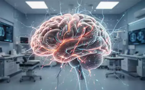 Ein stilisiertes, leuchtendes Gehirn mit komplexen neuronalen Verbindungen in einer modernen medizinischen Umgebung. - Foto: über boerse-global.de
