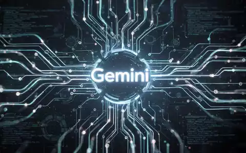An abstract digital representation of AI, featuring a glowing Gemini symbol at the center of a complex neural network. - Foto: über boerse-global.de