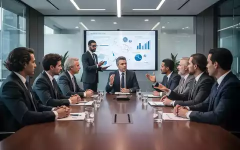 Eine diverse Gruppe von Führungskräften in einem modernen Vorstandssaal, die sich strategisch austauschen. - Foto: über boerse-global.de