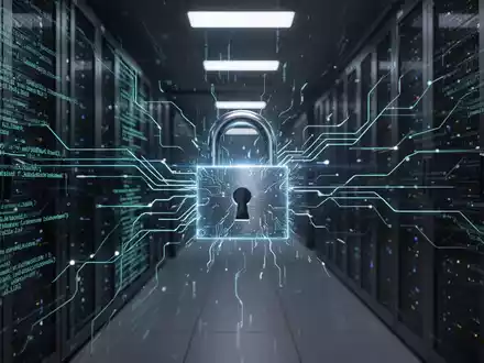 A glowing, abstract representation of a broken digital lock, symbolizing a cybersecurity breach and stolen data. - Foto: über boerse-global.de