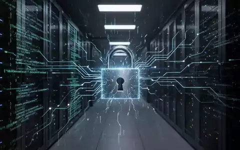 A glowing, abstract representation of a broken digital lock, symbolizing a cybersecurity breach and stolen data. - Foto: über boerse-global.de