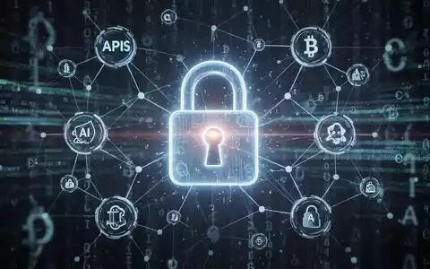 A glowing digital padlock icon over a network of interconnected nodes, representing secure API access for AI agents. - Foto: über boerse-global.de