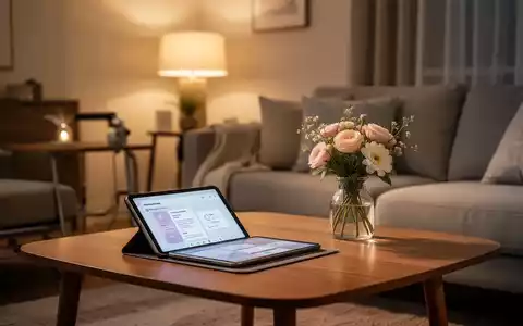 Ein gemütlicher, barrierefreier Wohnraum mit modernen Möbeln und einem Tablet auf einem Tisch, der häusliche Pflege und Autonomie symbolisiert. - Foto: über boerse-global.de