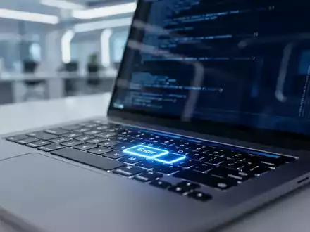 Nahaufnahme einer Laptoptastatur mit beleuchteter Enter-Taste, die Datensicherung und Systemwiederherstellung symbolisiert. - Foto: über boerse-global.de