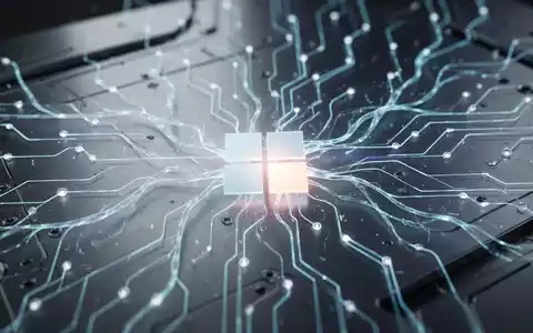 Ein futuristisches, leuchtendes neuronales Netzwerkdiagramm auf einer metallischen Oberfläche, das die automatische KI-Modellauswahl symbolisiert. - Foto: über boerse-global.de