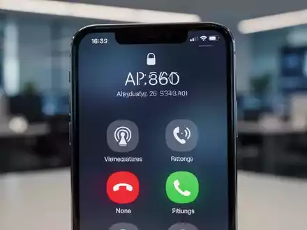 A close-up of an iPhone screen showing call settings and AI-driven features, with a blurred background. - Foto: über boerse-global.de