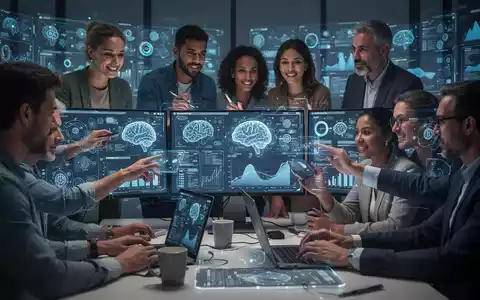 Eine Gruppe von Erwachsenen nimmt an einem Online-Kurs zur KI teil, die konzentriert vor Laptops sitzen und Bildschirme betrachten. - Foto: über boerse-global.de