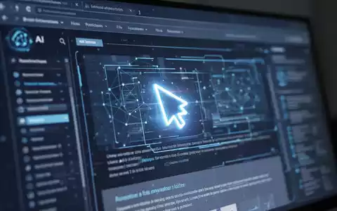 A stylized computer screen showing an AI interface with a glowing cursor selecting content on a webpage. - Foto: über boerse-global.de