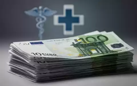 Ein Stapel Euro-Banknoten mit einem verschwommenen medizinischen Symbol im Hintergrund, das Finanzierung und Gesundheitswesen darstellt. - Foto: über boerse-global.de