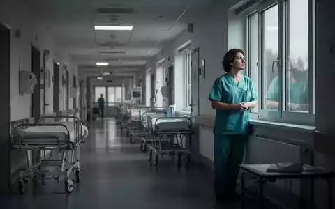 Ein leerer, modern beleuchteter Krankenhauskorridor in Rheinland-Pfalz, der die Unsicherheit im Gesundheitswesen und den Fachkräftemangel symbolisiert. - Foto: über boerse-global.de