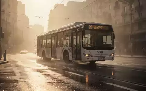 Ein überhitzter Bus auf einer von Hitzeflimmern verzerrten Straße in einer Stadt, die unter extremen Temperaturen leidet. - Foto: über boerse-global.de