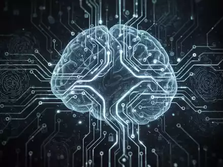 A glowing circuit board with biometric patterns, symbolizing AI-driven payment security and advanced fraud detection. - Foto: über boerse-global.de