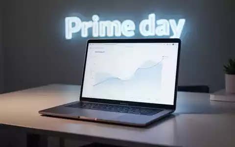 A modern MacBook Air laptop open on a minimalist desk with a glowing screen, representing online shopping deals. - Foto: über boerse-global.de