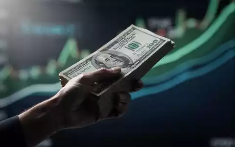 Eine Hand hält einen Stapel 100-Dollar-Scheine, im Hintergrund angedeutete Finanzdaten oder Börsenkurse. - Foto: über boerse-global.de