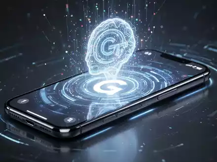 A futuristic iPhone displaying a glowing, ethereal AI interface, symbolizing the integration of Google Gemini with Apple's Siri. - Foto: über boerse-global.de