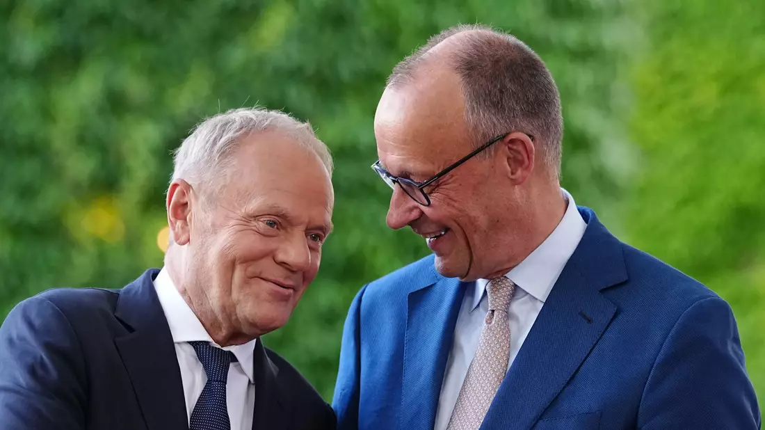 Erst Berlin, dann Danzig: Tusk und Merz treffen sich in wenigen Stunden zweimal. - Bild: Kay Nietfeld/dpa