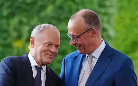 Erst Berlin, dann Danzig: Tusk und Merz treffen sich in wenigen Stunden zweimal. - Foto: Kay Nietfeld/dpa
