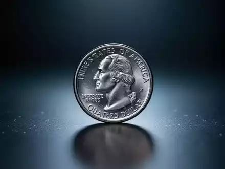 Eine einzelne Fünf-Cent-Münze auf einer dunklen, reflektierenden Oberfläche, symbolisierend eine kleine Liquidationszahlung. - Foto: über boerse-global.de