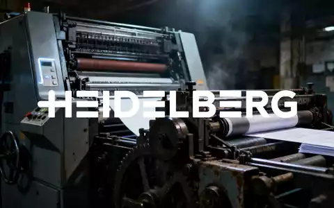 Eine industrielle Druckmaschine in dramatischem Licht, die Modernisierung und Veralterung symbolisiert und eine Transformation am Scheideweg darstellt. - Foto: über boerse-global.de
