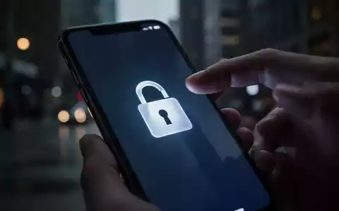 Nahaufnahme eines Smartphone-Bildschirms mit einem Schlosssymbol und einer unscharfen Hand im Hintergrund. - Foto: über boerse-global.de